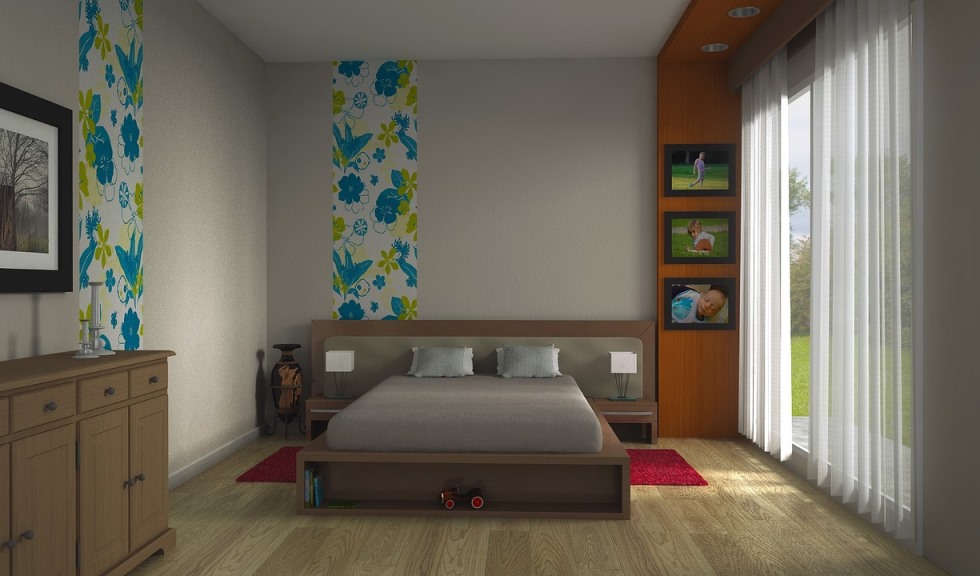 Wide bedroom